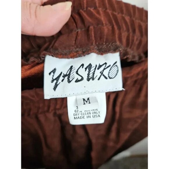 Yasuko Blouse Top Elastic Waist Pants Silk Accents Size Small Medium Made in USA - Picture 8 of 15